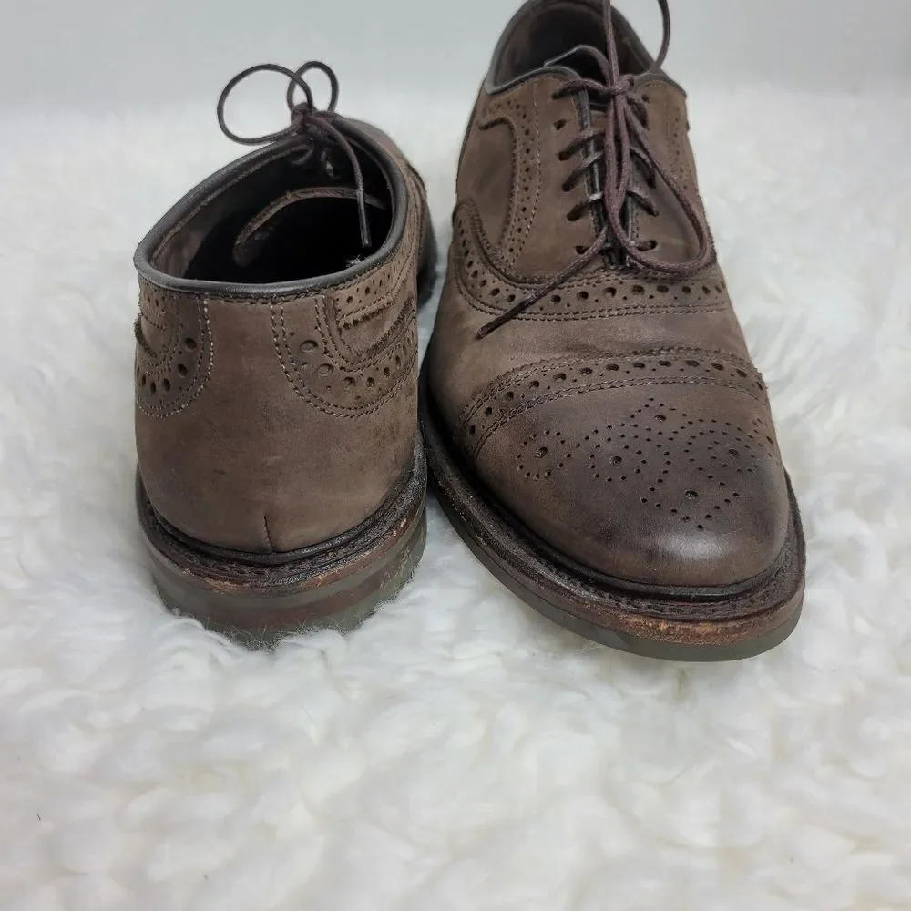 Allen Edmonds Strandmok Mens Size 8 D  Brown Nubuck Suede Dainite Rubber Sole